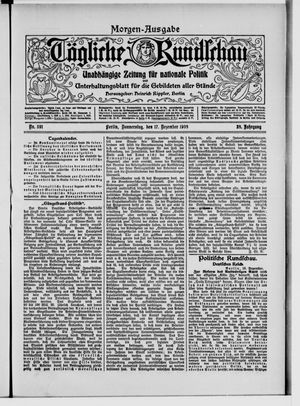 Tägliche Rundschau vom 17.12.1908