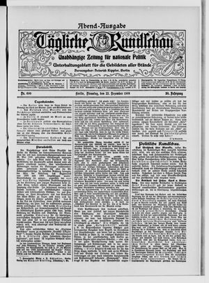 Tägliche Rundschau vom 22.12.1908