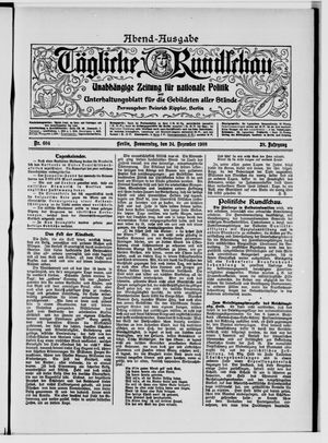 Tägliche Rundschau vom 24.12.1908