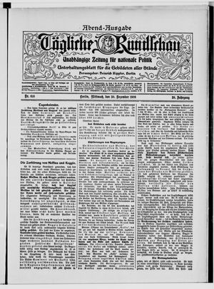 Tägliche Rundschau vom 30.12.1908