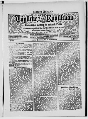 Tägliche Rundschau on Dec 31, 1908