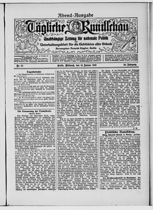 Tägliche Rundschau vom 13.01.1909