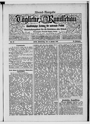Tägliche Rundschau on Jan 14, 1909