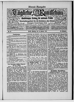 Tägliche Rundschau vom 25.01.1909