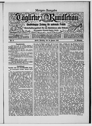 Tägliche Rundschau vom 26.01.1909