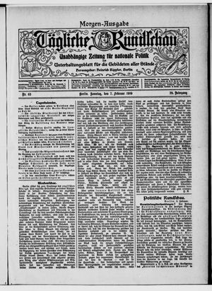 Tägliche Rundschau vom 07.02.1909