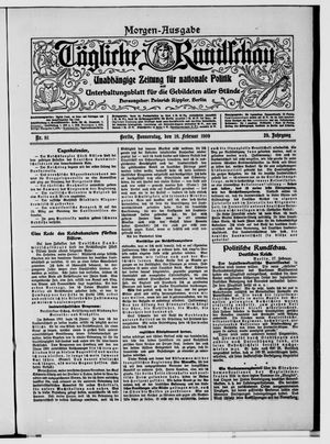 Tägliche Rundschau vom 18.02.1909