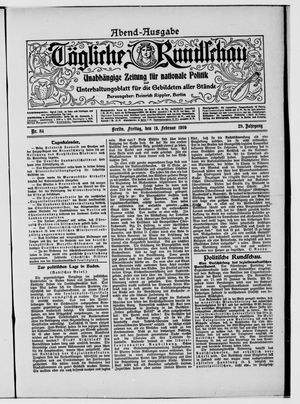 Tägliche Rundschau vom 19.02.1909