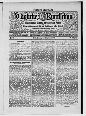 Tägliche Rundschau on Feb 28, 1909