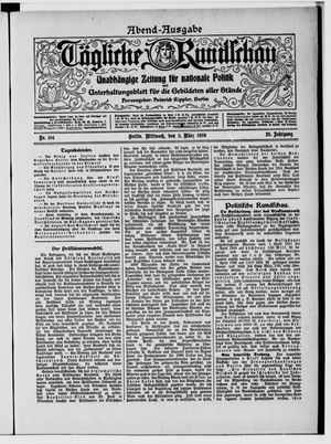 Tägliche Rundschau vom 03.03.1909
