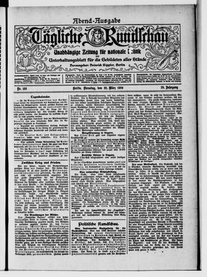Tägliche Rundschau vom 23.03.1909