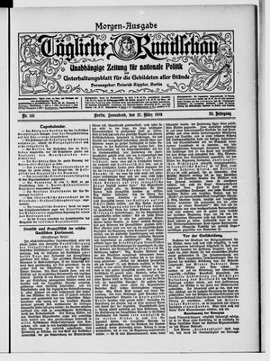 Tägliche Rundschau vom 27.03.1909