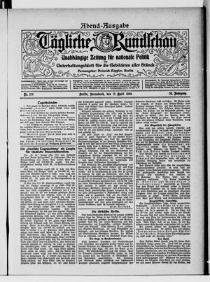 Tägliche Rundschau on Apr 17, 1909