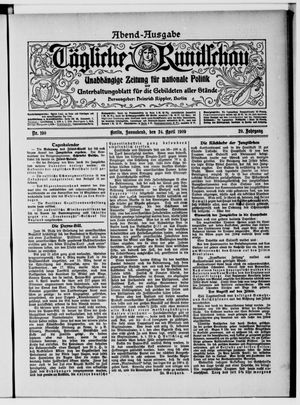 Tägliche Rundschau on Apr 24, 1909