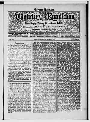 Tägliche Rundschau vom 27.04.1909