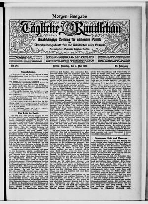 Tägliche Rundschau vom 04.05.1909