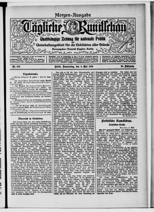 Tägliche Rundschau vom 06.05.1909