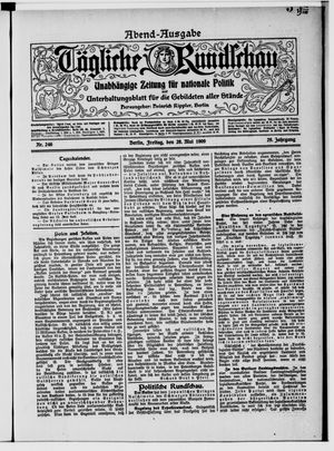 Tägliche Rundschau vom 28.05.1909