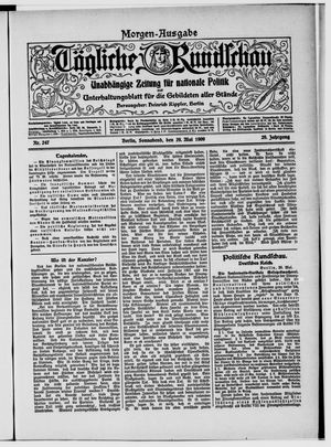 Tägliche Rundschau vom 29.05.1909