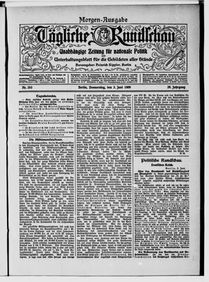 Tägliche Rundschau vom 03.06.1909