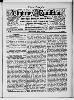 Tägliche Rundschau vom 07.06.1909