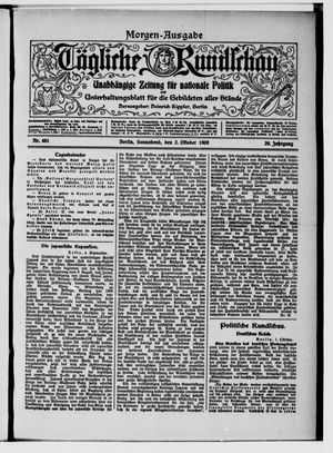 Tägliche Rundschau vom 02.10.1909