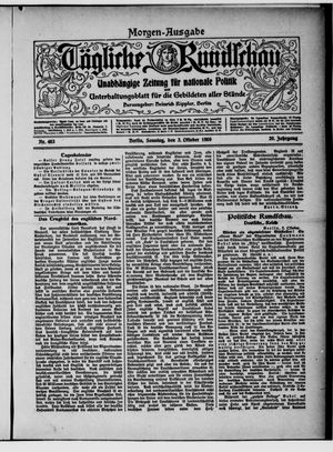 Tägliche Rundschau on Oct 3, 1909