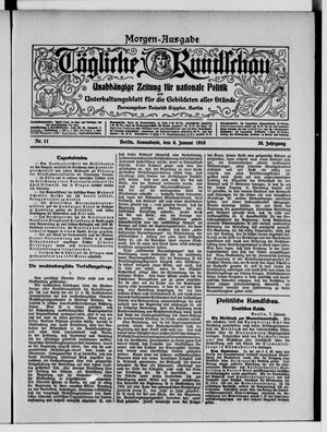 Tägliche Rundschau on Jan 8, 1910