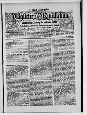 Tägliche Rundschau on Jan 10, 1910