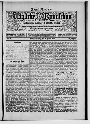 Tägliche Rundschau vom 20.01.1910