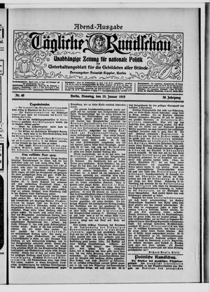 Tägliche Rundschau vom 25.01.1910