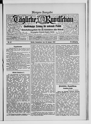 Tägliche Rundschau on Jan 29, 1910