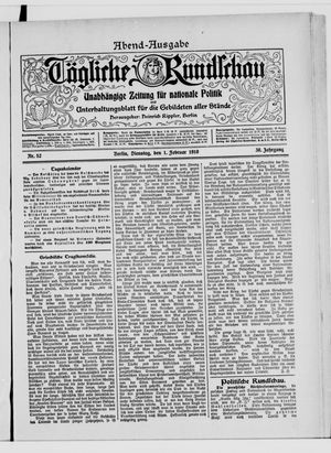 Tägliche Rundschau vom 01.02.1910