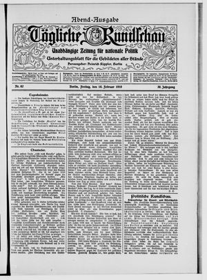 Tägliche Rundschau vom 18.02.1910