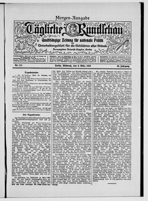 Tägliche Rundschau on Mar 9, 1910