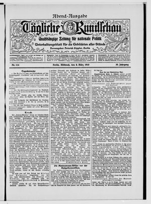 Tägliche Rundschau on Mar 9, 1910