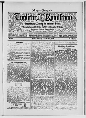 Tägliche Rundschau vom 30.03.1910