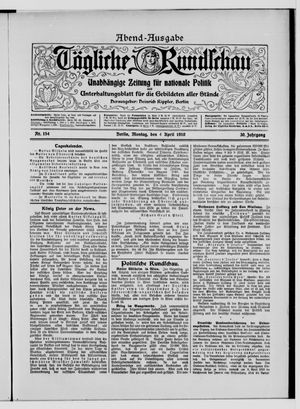Tägliche Rundschau on Apr 4, 1910