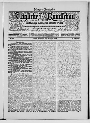 Tägliche Rundschau on Apr 23, 1910