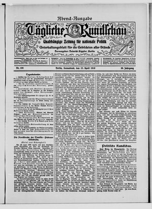 Tägliche Rundschau on Apr 23, 1910