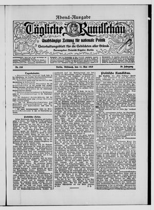 Tägliche Rundschau on May 11, 1910