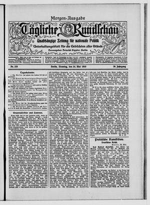 Tägliche Rundschau on May 24, 1910