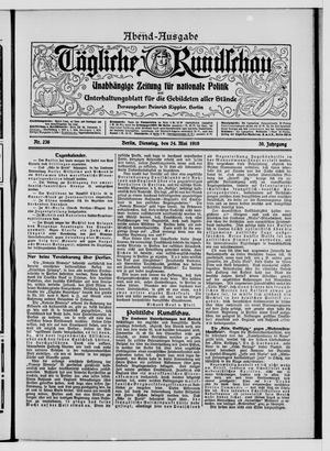 Tägliche Rundschau on May 24, 1910