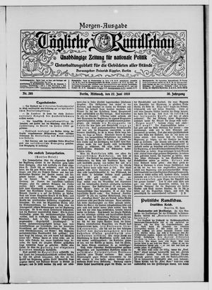 Tägliche Rundschau vom 22.06.1910