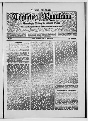 Tägliche Rundschau vom 22.06.1910