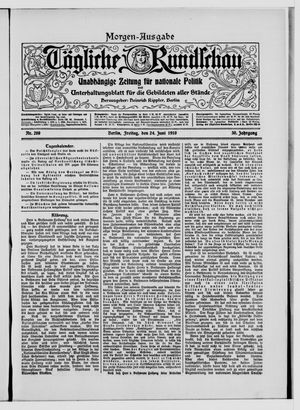Tägliche Rundschau vom 24.06.1910