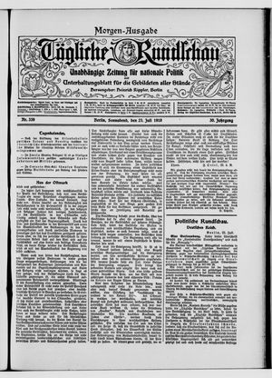 Tägliche Rundschau vom 23.07.1910
