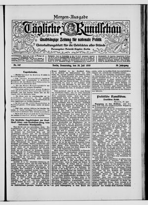 Tägliche Rundschau vom 28.07.1910