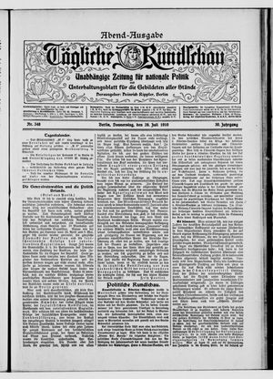 Tägliche Rundschau vom 28.07.1910