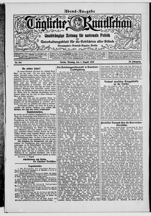Tägliche Rundschau on Aug 1, 1910